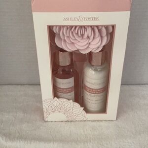 Pink and White Body Lotion Set Ashley and foster